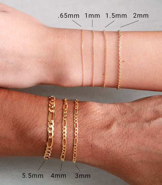 Bracciale unisex figaro 3+1 oro giallo 18kt | R. & O. GOLD DI LICCIARDI Bracciale unisex figaro 3+1 oro giallo 18kt | R. & O. GOLD DI LICCIARDI