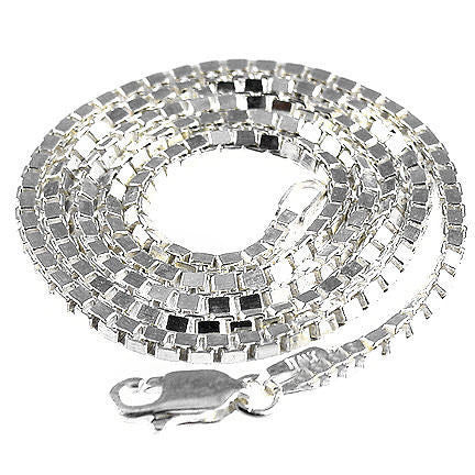 2.0mm Italian Venetian Box Chain 925 Sterling Silver, 30 inches - Trustmark Jewelers - Necklaces and Chains