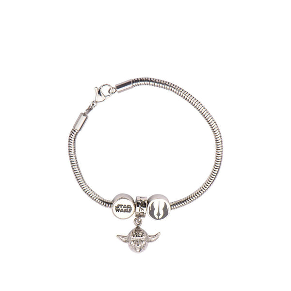 Star Wars: Yoda Star Wars Logo Bead Charm Bracelet Set 316 Stainless Steel - Trustmark Jewelers - Bracelets - 1