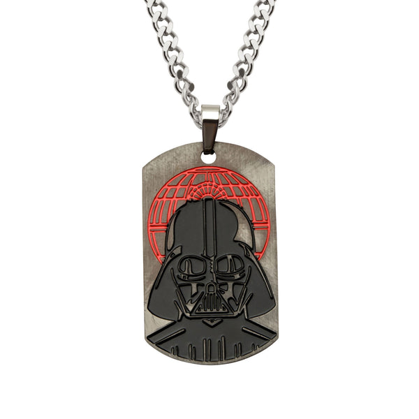 Star Wars: Rogue One Darth Vader Dog Tag Necklace 316 Stainless Steel IP Black - Trustmark Jewelers - Pendants and Necklaces - 1