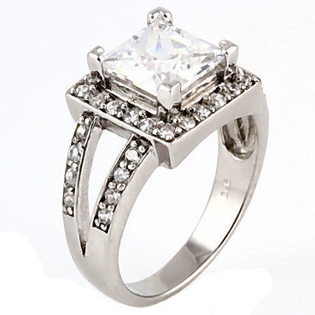 Sophia: 3.62ct Large Princess Cut Solitaire Split Band Engagement Ring - Trustmark Jewelers - Engagement Rings - 1