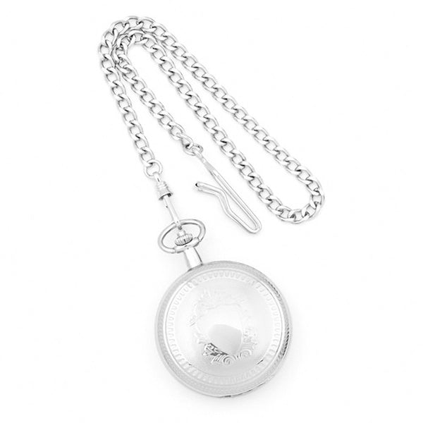Charles Hubert Paris: Double Hunter Case Chrome-Tone Brass Pocket Watch 3537 - Trustmark Jewelers - Pocket Watches - 1
