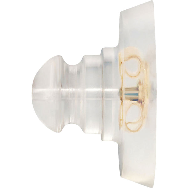 Two Replacement Silicone Coated 14K Gold Disk Clutch Backs for Post Earrings - Trustmark Jewelers - Earrings - 1