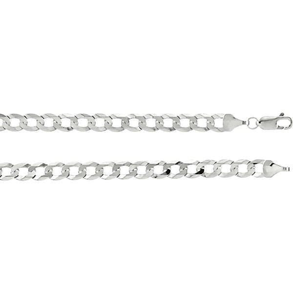 6.3mm Anti-Tarnish Curb Chain 925 Sterling Silver, 24 Inches - Trustmark Jewelers - Chains and Necklaces - 1