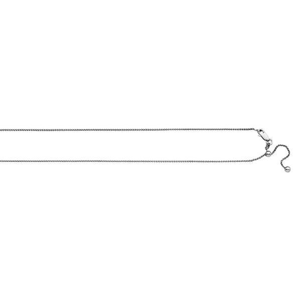 1.3mm Adjustable Wheat Chain 925 Sterling Silver, 16 to 22 Inches - Trustmark Jewelers - Chains and Necklaces