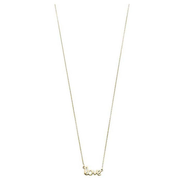 16 - 18 Inch Adjustable Love Word Necklace 14K Yellow Gold - Trustmark Jewelers - Chains and Necklaces