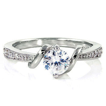 Entwined Love: Russian Ice CZ Promise Friendship Band Ring 925 Silver - Trustmark Jewelers - Promise Rings - 1