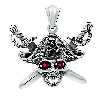 Marley Sterling Silver Caribbean Pirate Skull n Crossbones