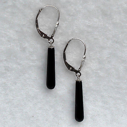 18mm Black Onyx Teardrop Leverback Earrings 925 Silver - Trustmark Jewelers - Earrings - 4
