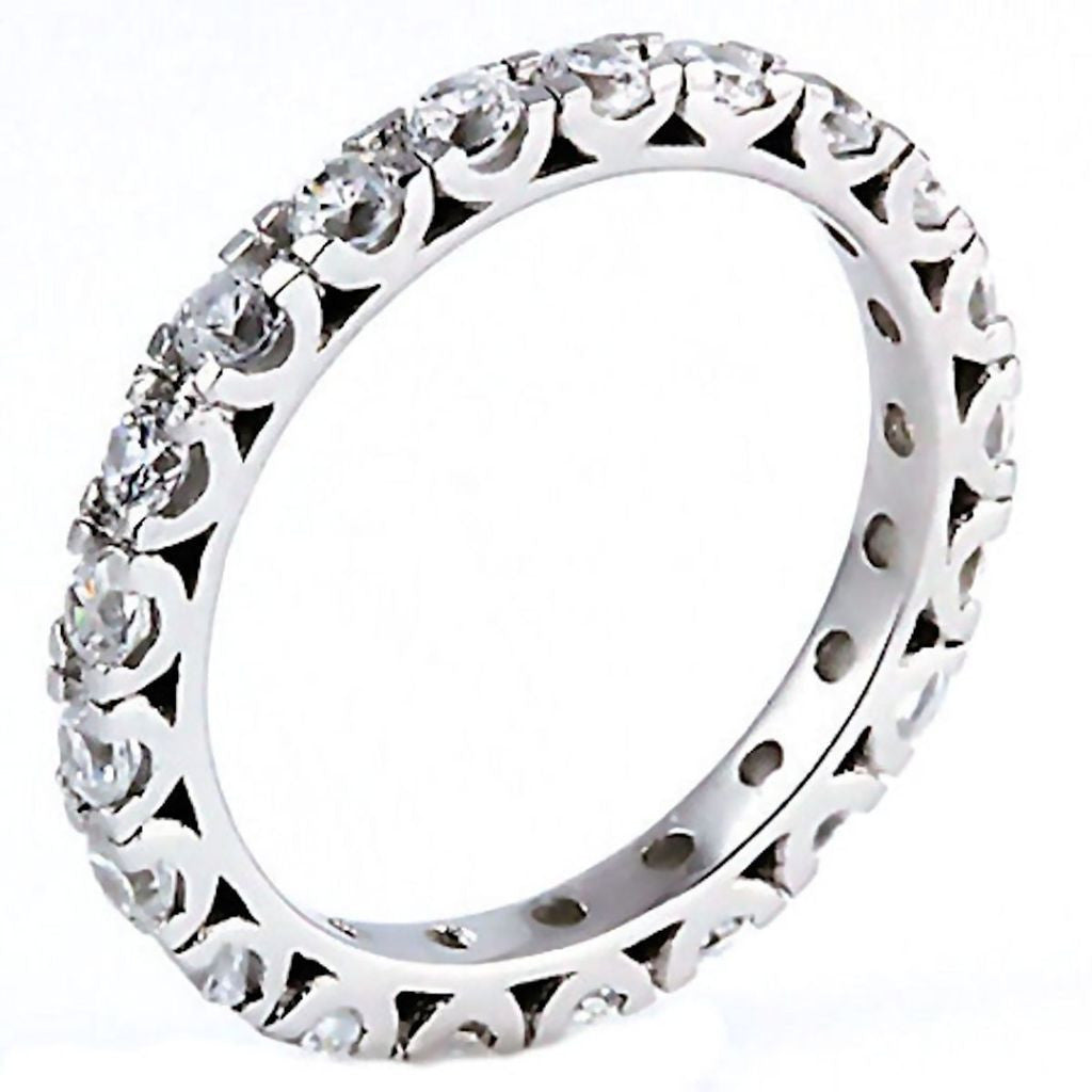 Skyla: 1.26ct Ice on Fire Russian CZ Stackable Eternity Band Ring - Trustmark Jewelers - Eternity Bands - 2