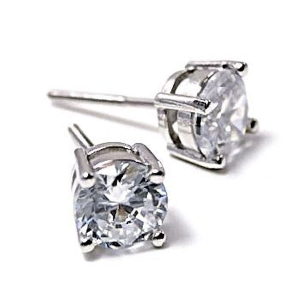 Clark: Mens 5mm Russian Ice on Fire Diamond CZ Screw Back Earrings - Trustmark Jewelers - Earrings - 1