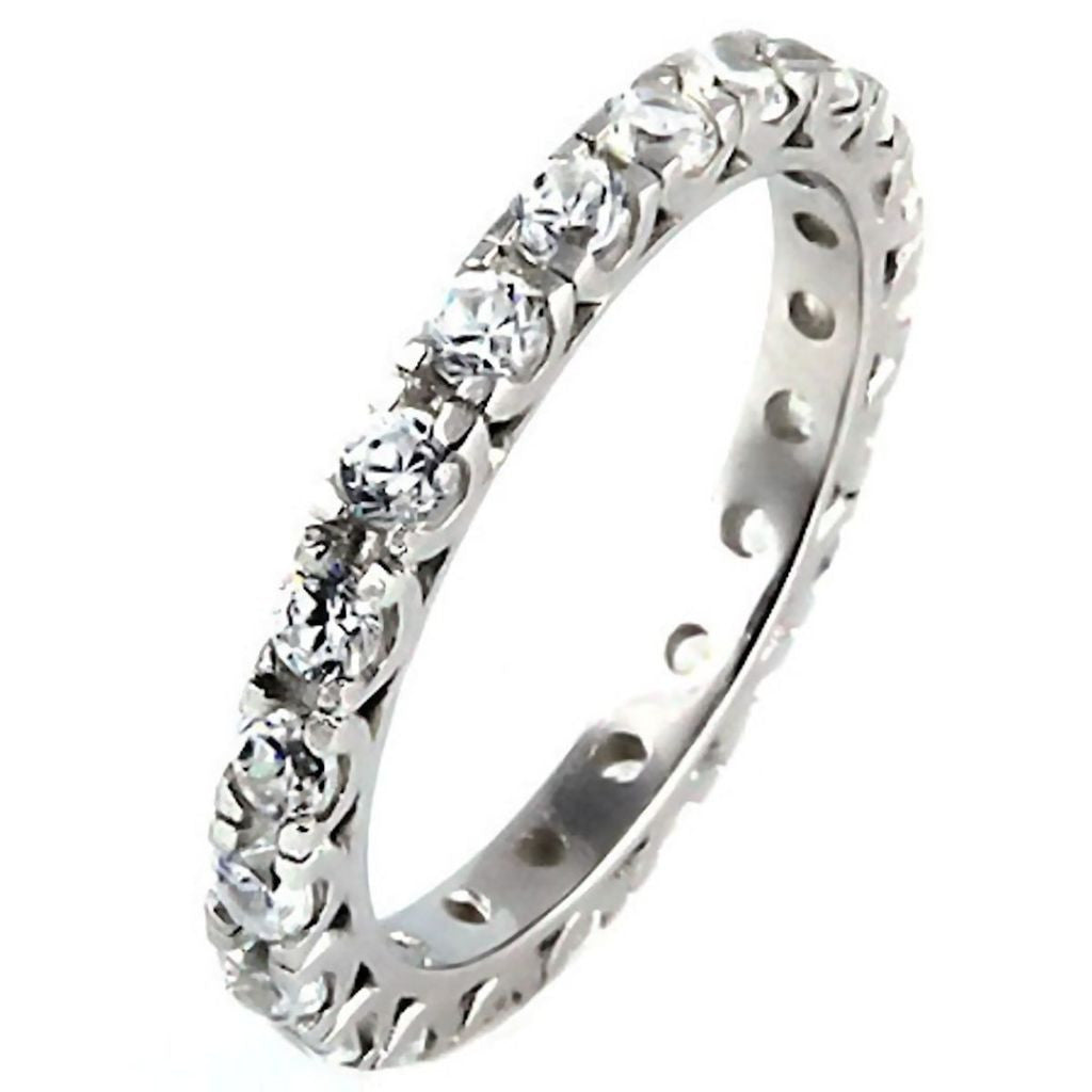 Skyla: 1.26ct Ice on Fire Russian CZ Stackable Eternity Band Ring - Trustmark Jewelers - Eternity Bands - 1