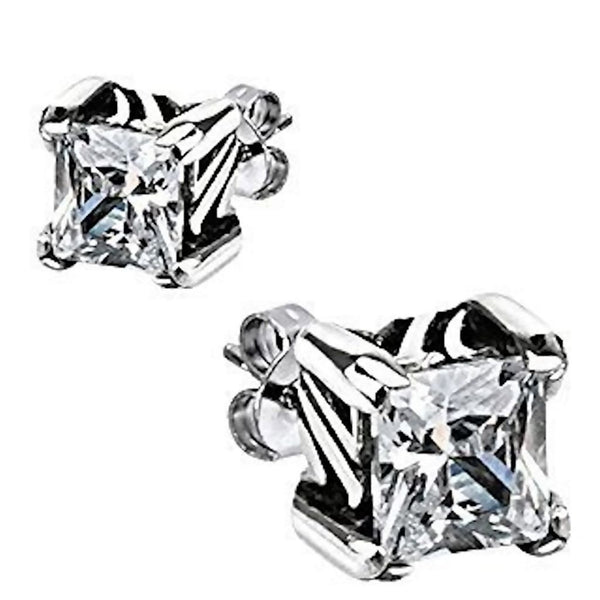 Kody: 2.60ct Diamond Ice CZ 316L Steel Earrings with Tribal Markings - Trustmark Jewelers - Earrings - 1