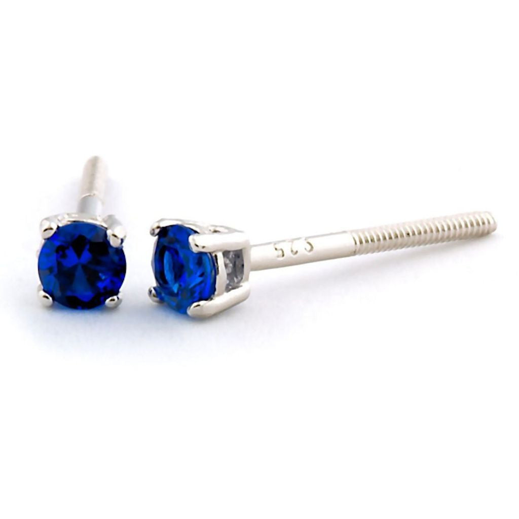 Sapphire screw back deals earrings