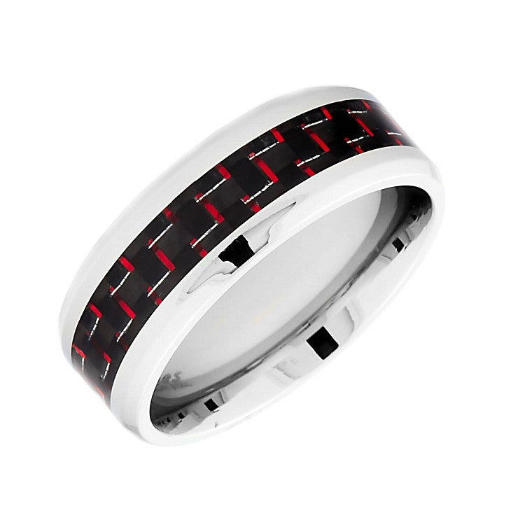 Ember: Comfort Fit Domed Stainless Steel Unisex Wedding Band - Trustmark Jewelers - Wedding Bands - 2