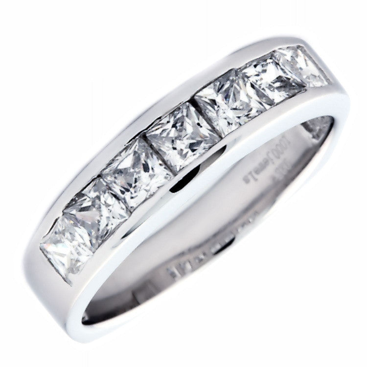 Tallia B: Stackable Russian Ice CZ Semi Eternity Wedding Band Ring - Trustmark Jewelers - Wedding Bands - 2