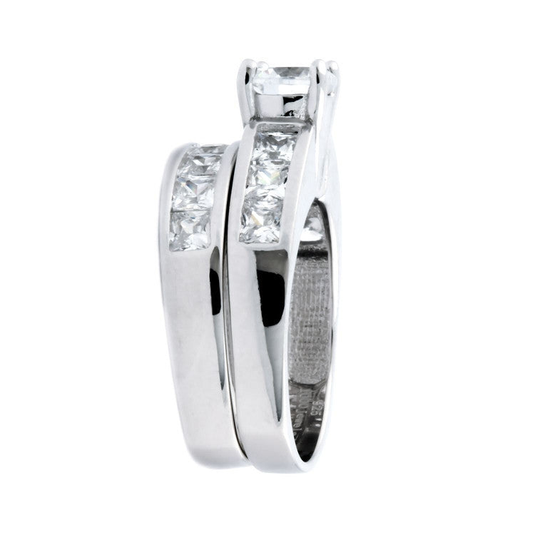 Tallia 65: 4.4 carat Russian Ice on Fire Diamond CZ Wedding Ring Set - Trustmark Jewelers - Wedding Ring Sets - 4