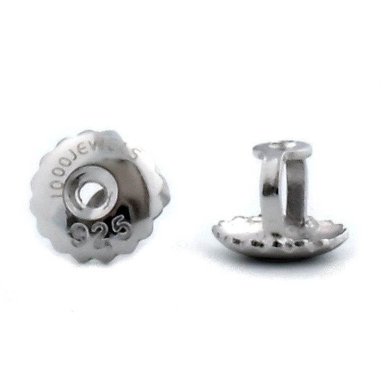 Pisces: 6mm 1.5ct Amethyst Ice CZ Screw Back Earrings 925 Silver - Trustmark Jewelers - Earrings - 4