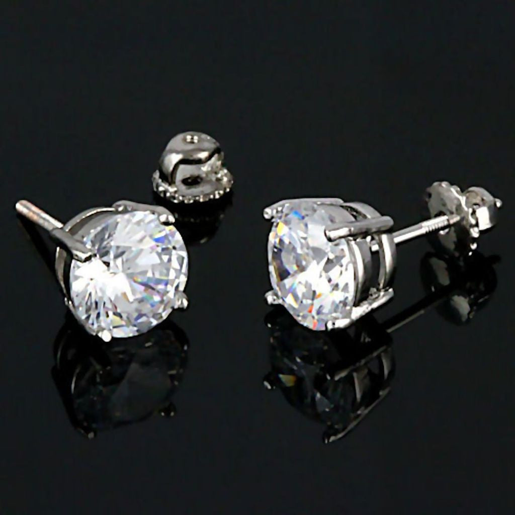 Candi: 6mm, 1.5ct Russian Ice Simulated Diamond Screw Back Earrings - Trustmark Jewelers - Earrings - 1