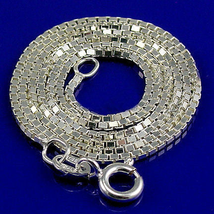 1.5mm 24 inch Premium Italian Venetian Box Chain 925 Sterling Silver - Trustmark Jewelers - Chains and Necklaces - 2