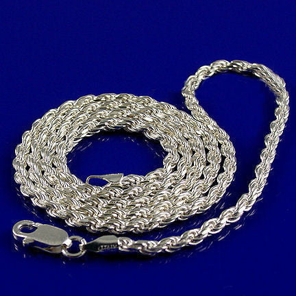 4mm Italian Triple Rope Chain 925 Sterling Silver, 30 inches