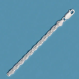 4mm 925 Silver Rope Chain Necklace Sterling Silver 16 18 20 22 24