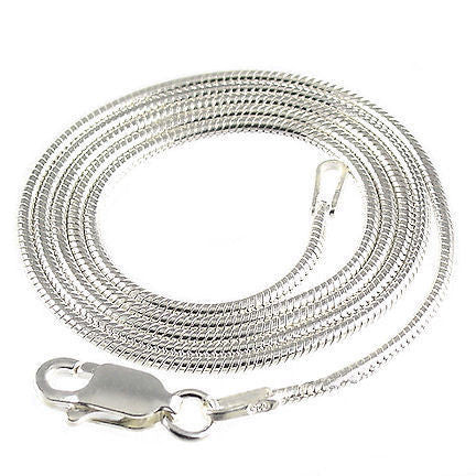  Saris and Things 925 Sterling Silver 4mm Round Snake Chain 20  Inch: Clothing, Shoes & Jewelry