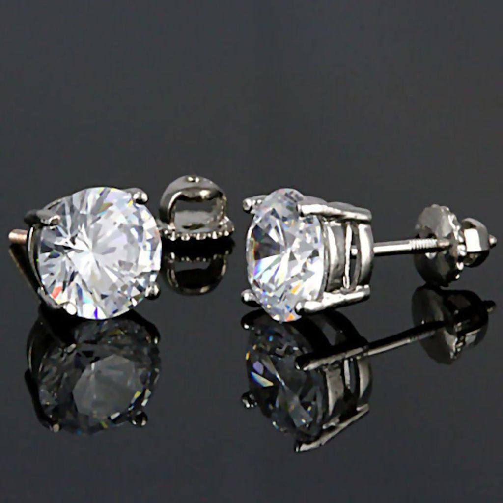 Candi: 9mm, 5.8ct Russian Ice Simulated Diamond Screw Back Earrings - Trustmark Jewelers - Earrings - 2