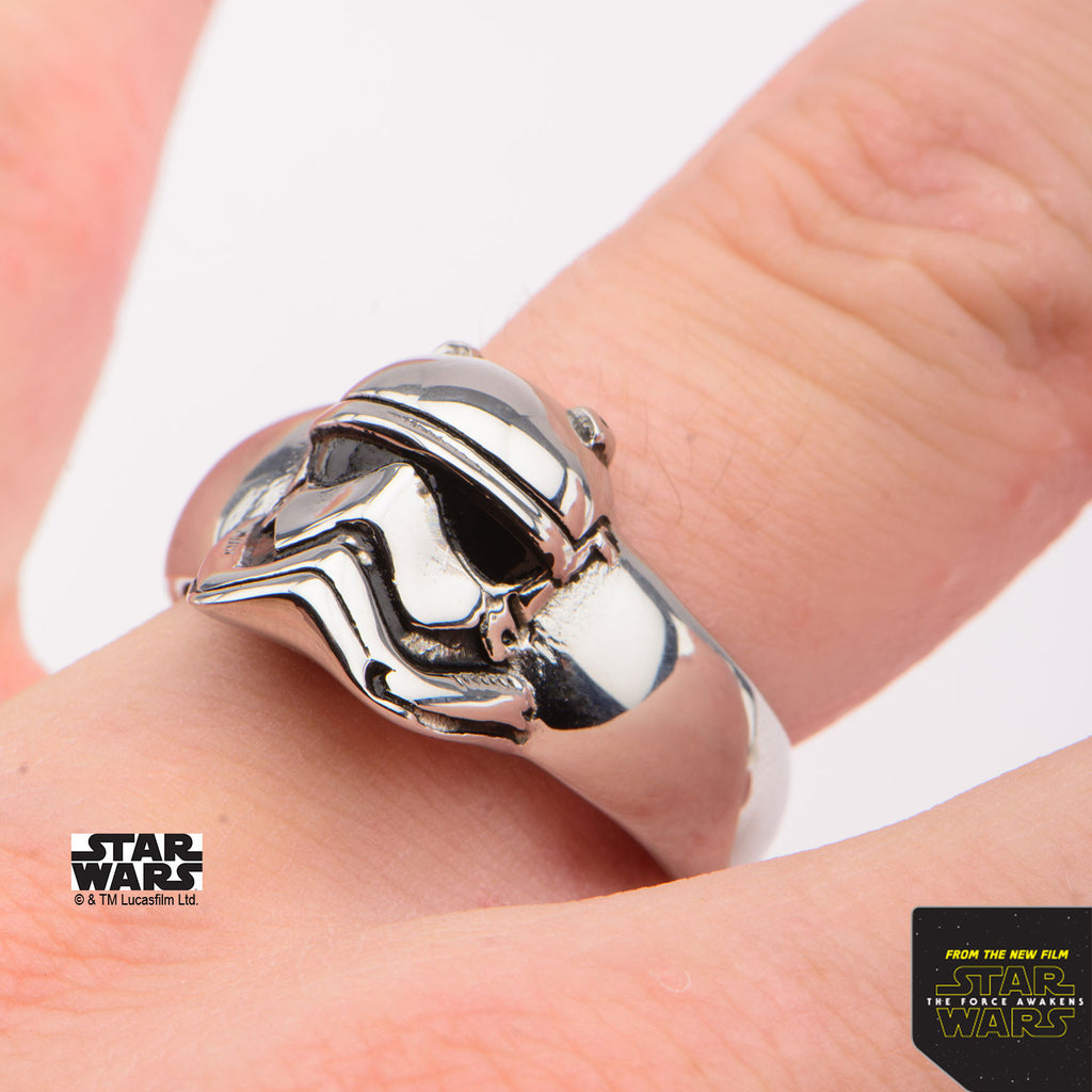 Star Wars: Stormtrooper 3D Ring 316 Stainless Steel - Trustmark Jewelers - Mens Rings - 3
