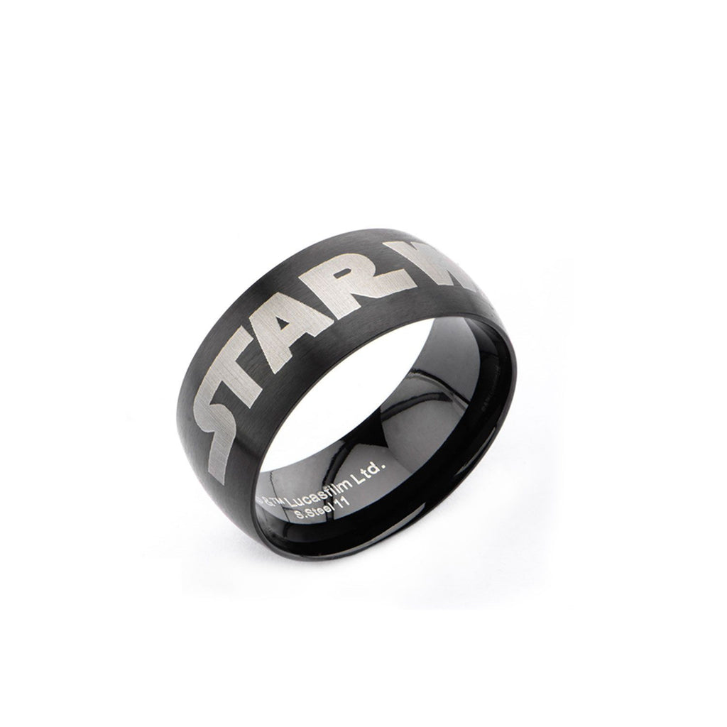 Star Wars: Star Wars Logo Ring 316 Stainless Steel IP Black - Trustmark Jewelers - Fashion Rings - 1