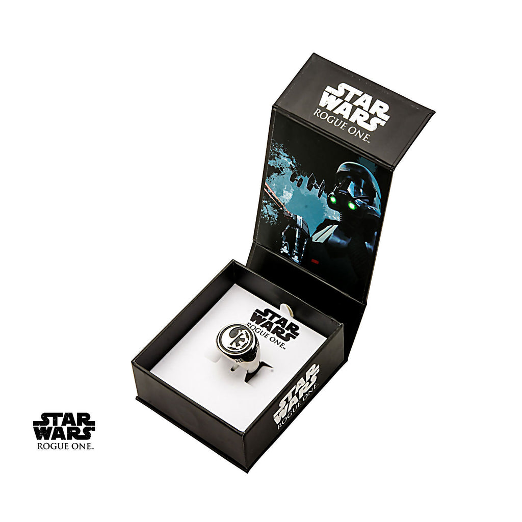 Star Wars: Rogue One Rebel Alliance/Galactic Empire Symbol Ring Stainless Steel - Trustmark Jewelers - Mens Rings - 4