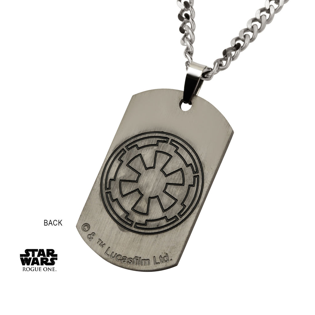 Star Wars: Rogue One Darth Vader Dog Tag Necklace 316 Stainless Steel IP Black - Trustmark Jewelers - Pendants and Necklaces - 3