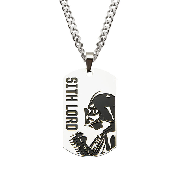 Star Wars: Rogue One Darth Vader/Empire Symbol Dog Tag Necklace Stainless Steel - Trustmark Jewelers - Pendants and Necklaces - 1
