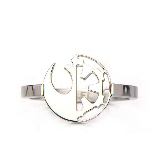 Star Wars: Rogue One Rebel Alliance/Galactic Empire Cut Out Ring Stainless Steel - Trustmark Jewelers - Fashion Rings - 1
