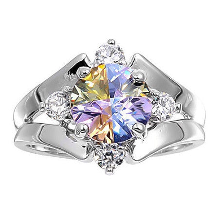 Arizona Sunset: 3.4ct Ice on Fire Color Change CZ Cocktail Ring - Trustmark Jewelers - Fashion Rings - 1