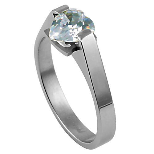 Delphina: 1.25ct Russian Ice Diamond CZ Stainless Steel Promise Ring - Trustmark Jewelers - Promise Rings - 2