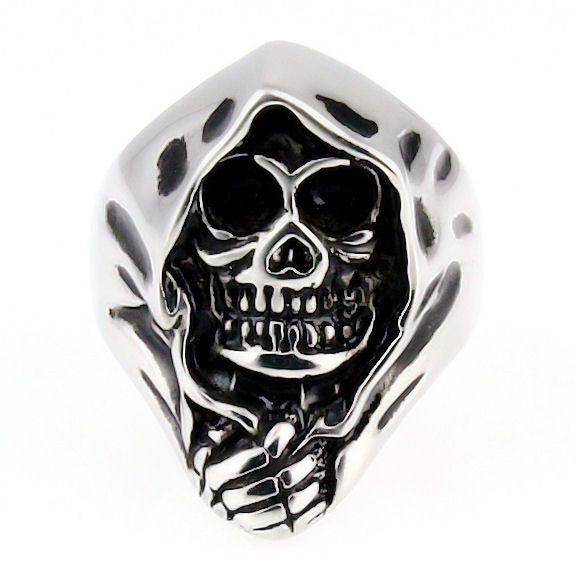 Men Sterling Silver Skull Ring - Jewelry1000.com