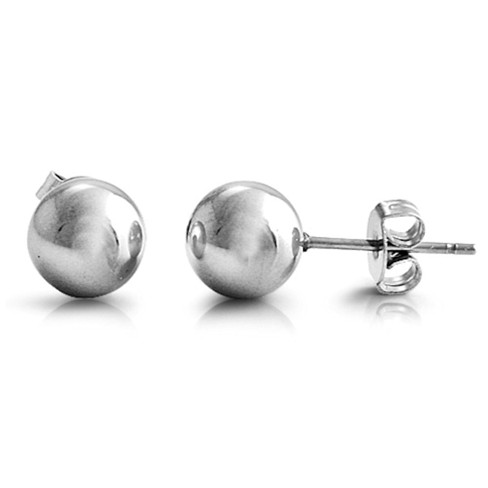 Avery: 8mm Ball Stud Earrings 316 Stainless Steel - Trustmark Jewelers - Earrings
