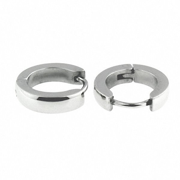 Levane: 13.5mm Compact Hinged Hoop Earrings 316 Steel - Trustmark Jewelers - Earrings