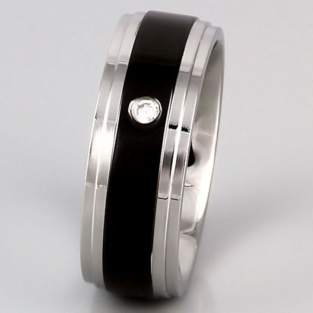 Nathan: Mens 2.66ct Russian IOF CZ Solitaire Design Semi-Eternity Ring -  Trustmark Jewelers