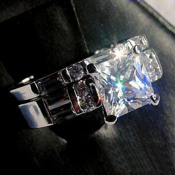 Kayla 2: 2.9ct Ice on Fire CZ Womens 2 piece Wedding Ring Set - Trustmark Jewelers - Wedding Ring Sets - 3