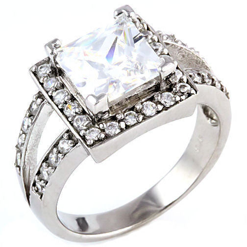 Sophia: 3.62ct Large Princess Cut Solitaire Split Band Engagement Ring - Trustmark Jewelers - Engagement Rings - 2