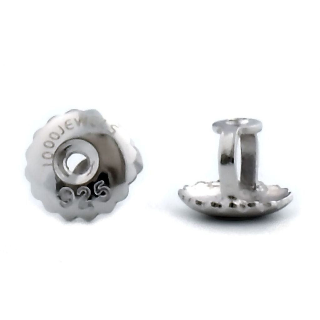 Virgo: 4mm, 0.50ct Created Ceylon Sapphire Screw Back Earrings 925 SS - Trustmark Jewelers - Earrings - 4