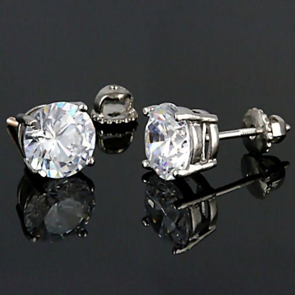 Baguette Cut Simulated Diamond Earrings | Vansweden Jewelers
