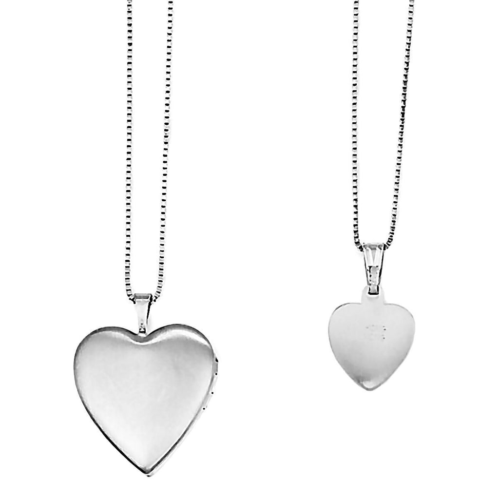 Hand Print Just Like Mommy 925 Silver Heart Locket and Pendant Necklace Set - Trustmark Jewelers - Pendants and Necklaces - 3