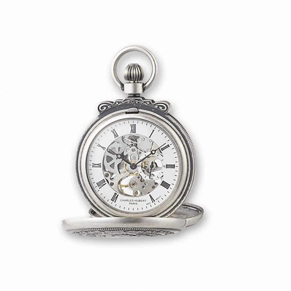 Charles Hubert Paris: Antique Lion Crest Design Brass Pocket Watch 3866-S - Trustmark Jewelers - Pocket Watches - 2