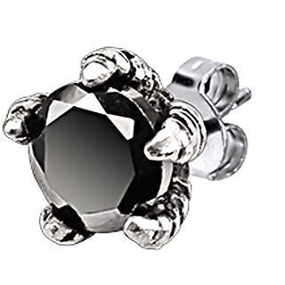 Dragons Claw: 2.50 carat Black Ice Diamond CZ 316L Steel Stud Earrings - Trustmark Jewelers - Earrings - 3