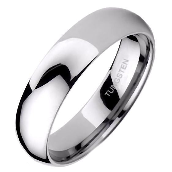 Journey 6mm Comfort Fit Domed Tungsten Carbide Unisex Wedding