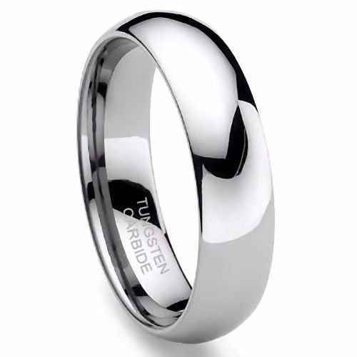 Journey: 6mm Comfort Fit Domed Tungsten Carbide Unisex Wedding Band - Trustmark Jewelers - Wedding Bands - 2