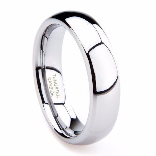 Journey: 6mm Comfort Fit Domed Tungsten Carbide Unisex Wedding Band - Trustmark Jewelers - Wedding Bands - 3